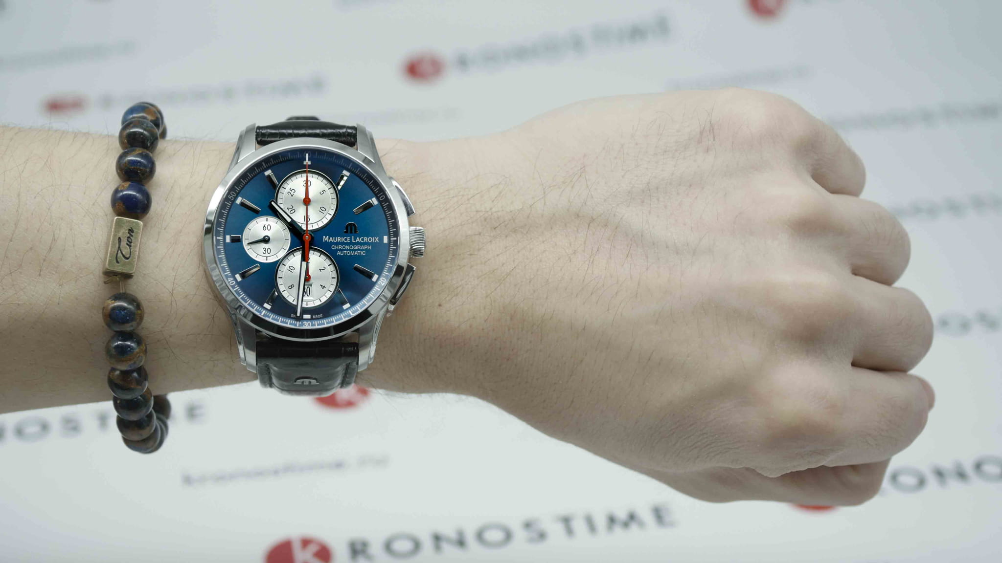 Maurice Lacroix Maurice Lacroix Pontos Chronograph PT6388-SS001-430-1  — детали корпуса и кожаный